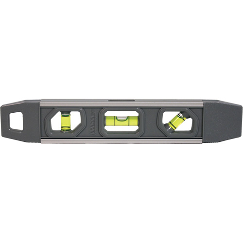 Torpedo Level, 9" L, Aluminum, 3 Vials, Magnetic M & M Nord Ouest Inc