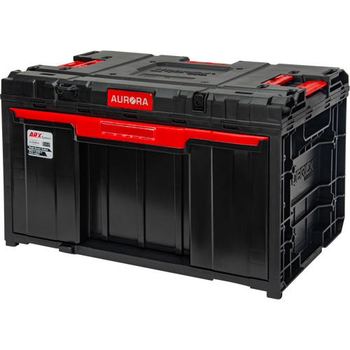 Arx&reg; Single Drawer Toolbox, 11-1/5" W x 18-3/10" D x 9-1/10" H, Black/Red M & M Nord Ouest Inc