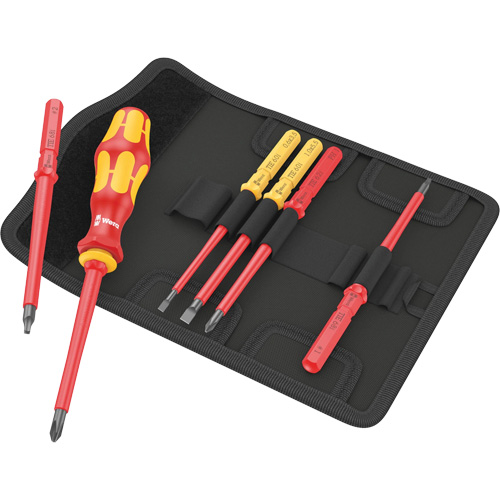 Tournevis imp&eacute;rial porte-embouts Kraftform Kompakt VDE 7 et embouts, 1000 V, 6 M M & M Nord Ouest Inc