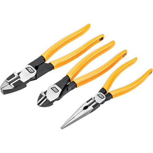 PITBULL Dipped Handle Electrician's Plier Set, 3 Pieces M & M Nord Ouest Inc