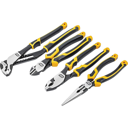 PITBULL Dual Material Mixed Plier Set, 4 Pieces M & M Nord Ouest Inc