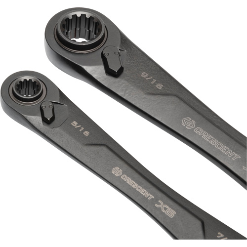 X6 4-in-1 Black Oxide Spline Ratcheting SAE Wrench Set, 2 Pieces, Imperial M & M Nord Ouest Inc