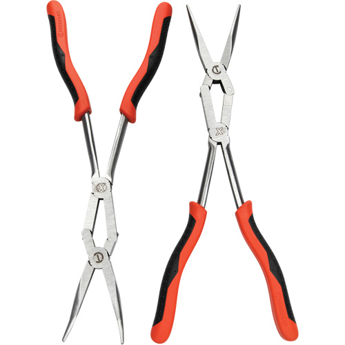 X2 Straight and Bent Long Nose Dual Material Plier Set, 2 Pieces M & M Nord Ouest Inc