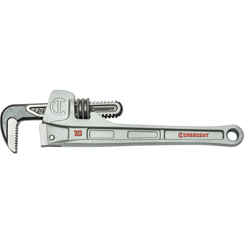 Slim Jaw Pipe Wrench, 1-9/10" Jaw Capacity, 10" Long, Powder Coated Finish, None Handle M & M Nord Ouest Inc