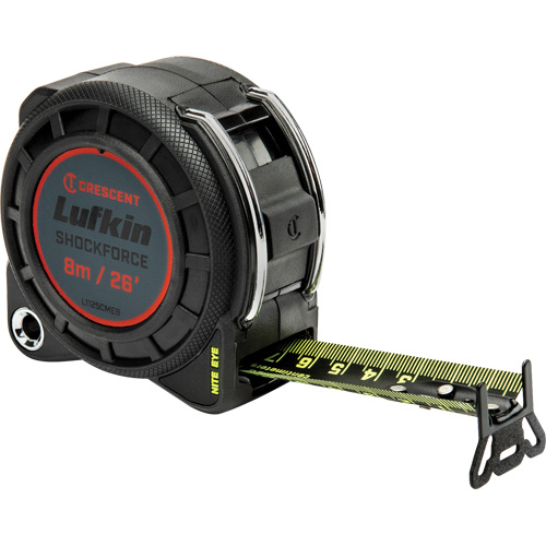 Shockforce Nite Eye G1 Dual Sided Tape Measure, 26', SAE/Metric Graduations M & M Nord Ouest Inc