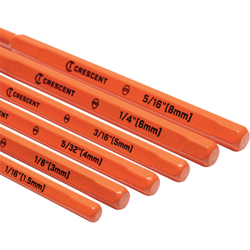 Pin Punch Set, 6 Pieces M & M Nord Ouest Inc