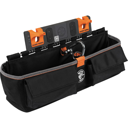 Module pour grande poche avec crochet en S Bucket Work Centre, Nylon, 3 pochettes, Noir/Orange M & M Nord Ouest Inc
