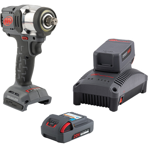 Compact Cordless Impact Wrench Kit, 20 V, 1/2" Socket M & M Nord Ouest Inc