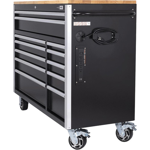 HDRC5212 HD Series Roller Cabinet, 12 Drawers, 51-1/4" W x 21" D x 40-3/10" H, Black M & M Nord Ouest Inc