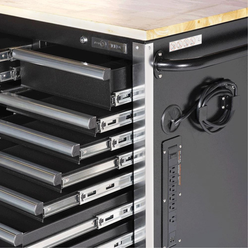 HDRC7220 HD Series Roller Cabinet, 20 Drawers, 72" W x 24" D x 42-3/10" H, Black M & M Nord Ouest Inc