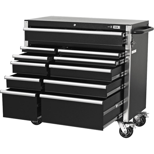 HDCC-4115 HD Series Toolbox Combo, 21-1/2" D x 44-1/5" W x 63-3/10" H, Black M & M Nord Ouest Inc
