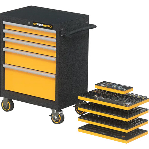 Mechanics Tool Set in Modular Foam Trays with Storage Unit, 247 Pieces M & M Nord Ouest Inc