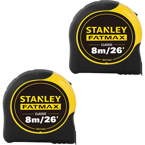 FATMAX&reg; Classic Tape Measures, 1-1/4" x 26'/8 m, Imperial & Metric Graduations M & M Nord Ouest Inc