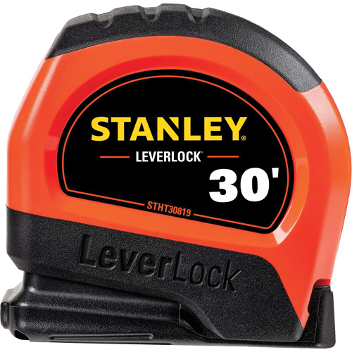 High-Visibility LEVERLOCK&reg; Tape Measure, 30', Imperial Graduations M & M Nord Ouest Inc