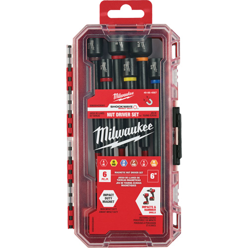 SHOCKWAVE Impact Duty 6" Nut Driver Set, 6 Pcs., Magnetic M & M Nord Ouest Inc