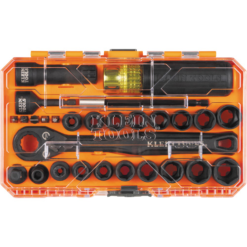 Jeu de douilles &agrave; chocs ouvertes essentielles KNECT, 28 Mcx, Chocs, Prise de 3/8" M & M Nord Ouest Inc