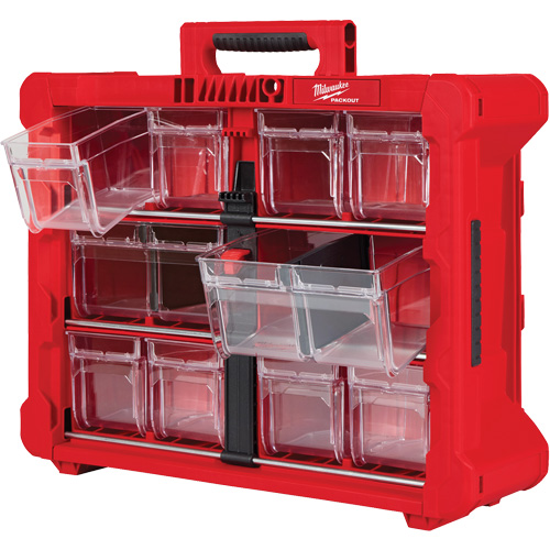 PACKOUT Tilt Bin Organizer, 15-1/5" x 19-7/10" x 6-7/10", Black/Red M & M Nord Ouest Inc