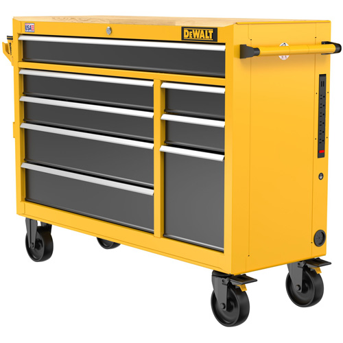 Heavy-Duty Mobile Workstation, 8 Drawers, 52" W x Yellow M & M Nord Ouest Inc