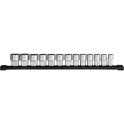 Jeu de douilles m&eacute;triques &agrave; 12 pans, 13 Mcx, Prise de 1/2" M & M Nord Ouest Inc
