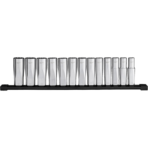 Jeu de douilles &agrave; puits profondes m&eacute;triques &agrave; 12 pans, 13 Mcx, Prise de 1/2", Profond M & M Nord Ouest Inc