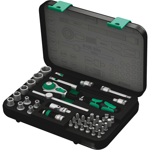 Jeu de cliquets rapides Zyklop 8100 SA 4, 41 Mcx, Prise de 1/4" M & M Nord Ouest Inc