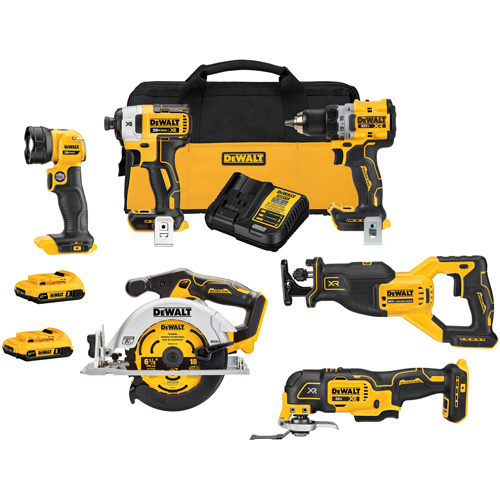 Ensemble six outils sans fil &agrave; moteur sans balai XR , Lithium-ion, 20 V M & M Nord Ouest Inc