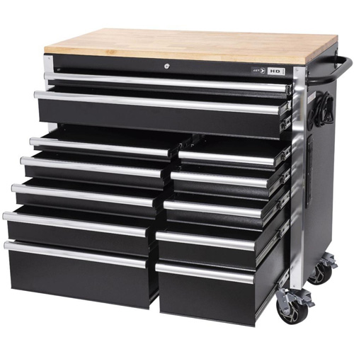 Armoire mobile de s&eacute;rie HDRC4112 HD, 12 tiroirs, 41" la x 21" p x 40-3/10" h, Noir M & M Nord Ouest Inc