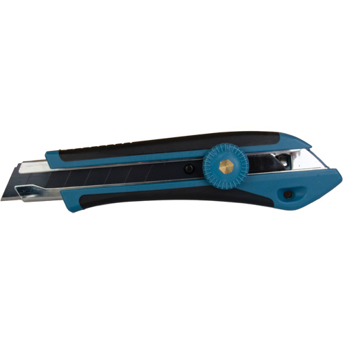 Couteau professionnel de 18 mm, Acier inoxydable, Robuste, Prise en Caoutchouc M & M Nord Ouest Inc