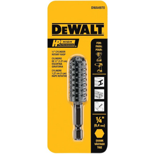 High Performance 1/2" Cylinder Rotary Rasp with 1/4" Hex Shank M & M Nord Ouest Inc