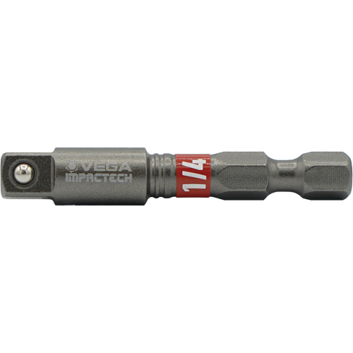 Impactech&reg; Impact Socket Adapter, 1/4" Drive Size, 1/4" Male Size, 2" L M & M Nord Ouest Inc