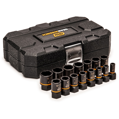 Jeu de douilles d'extraction Bolt Biter, 15 Mcx, Chocs, Prise de 1/4"/3/8" M & M Nord Ouest Inc