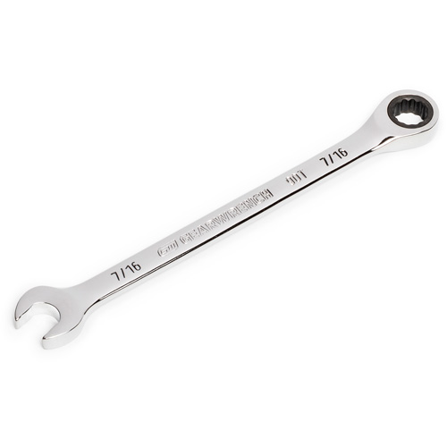 90-Tooth Ratcheting Combination Wrench, 12 Point, 7/16", Chrome Finish M & M Nord Ouest Inc
