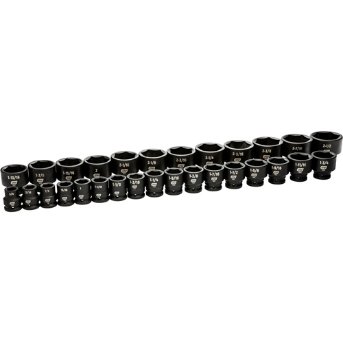 6 Point SAE Socket Set, 29 Pcs, Impact, 3/4" Drive Size M & M Nord Ouest Inc