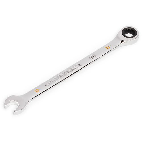 90-Tooth Ratcheting Combination Wrench, 12 Point, 10 mm, Chrome Finish M & M Nord Ouest Inc