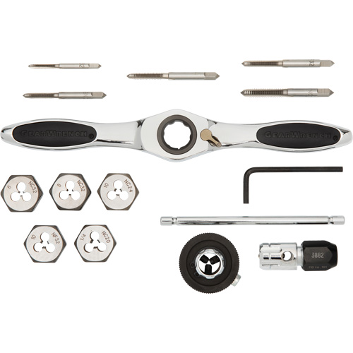 SAE Ratcheting Tap & Die Set, 15 Pieces M & M Nord Ouest Inc