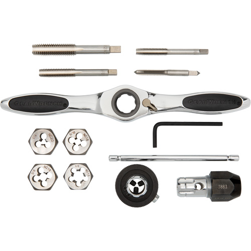 Jeu de tarauds et fili&egrave;res SAE &agrave; cliquet, 13 Morcea M & M Nord Ouest Inc