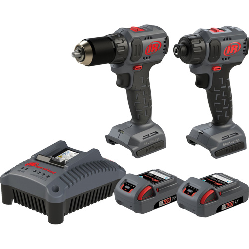 Ensemble d'outils compacts sans fil perceuse & tournevis, Lithium-ion, 20 V M & M Nord Ouest Inc