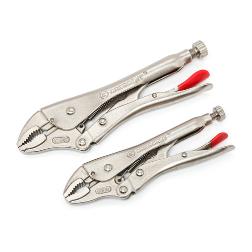 Curved Jaw Locking Pliers with Wire Cutter Set, 2 Pieces M & M Nord Ouest Inc
