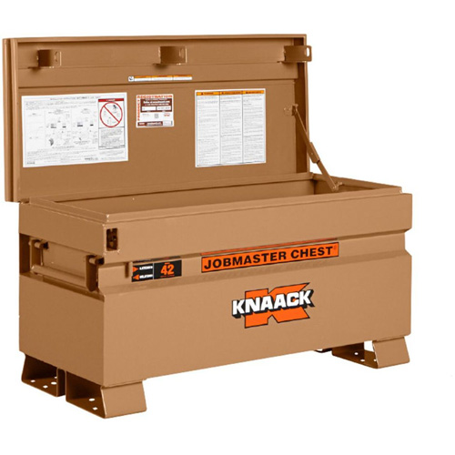 Model 42 Jobsite Chest with Padlock, 42" x 19" x 23-3/8", Steel, Tan M & M Nord Ouest Inc