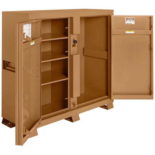 Model 111 Jobsite Cabinet with Padlock, Steel, 47.5 Cubic Feet, Tan M & M Nord Ouest Inc