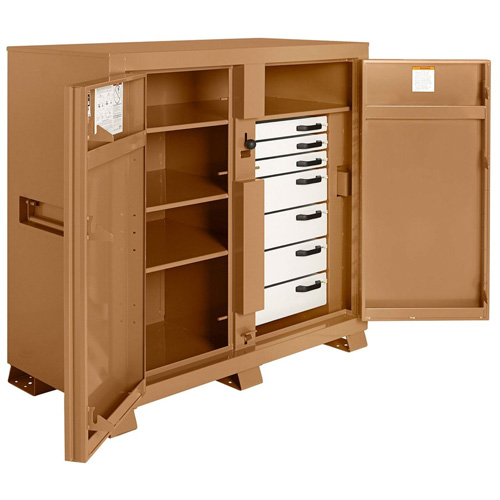 Armoire de chantier mod&egrave;le 112 avec cadenas, Acier, 54,9 pi³, Havane M & M Nord Ouest Inc