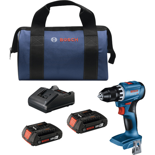 Compact Brushless Drill/Driver Kit, Lithium-Ion, 18 V, 1/2" Chuck, 400 in-lbs. Torque M & M Nord Ouest Inc