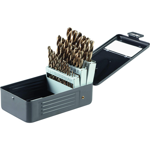 Gold Oxide Drill Bit Set, 29 Pieces, High Speed Steel M & M Nord Ouest Inc