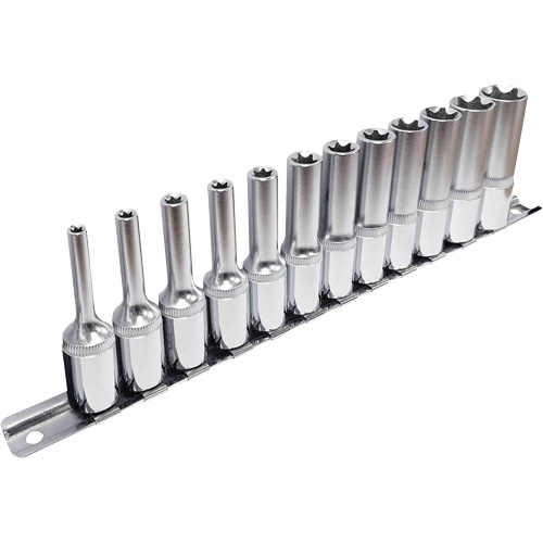External TORX&reg; Socket Set, 12 Pcs, 3/8" Drive Size, Deep M & M Nord Ouest Inc