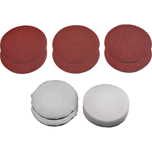 Ensemble de polissage et ponçage de 9 morceaux, 7" dia. M & M Nord Ouest Inc