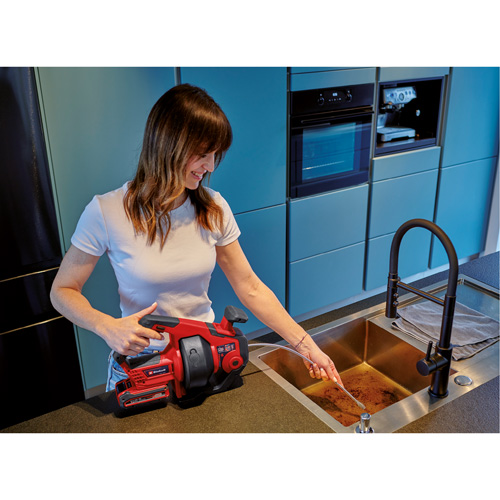 TE-DA 18/760 Li 18V Cordless Drain Auger (Tool Only), Powered, 25' Cable Length, 1/4" Cable Diameter M & M Nord Ouest Inc