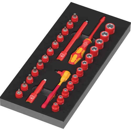 Foam Insert 8007 A VDE Zyklop VDE Ratchet Set 1, 1000 V, 30 Pcs M & M Nord Ouest Inc