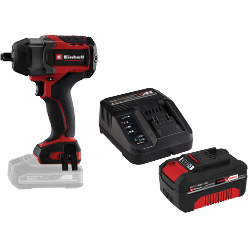 Professional Cordless Impact Wrench with 4Ah PXC Battery & Charger Starter Kit, 18 V, 1/2" Socket M & M Nord Ouest Inc