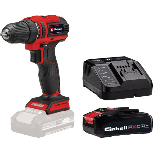 Perceuse-visseuse sans fil avec batterie 2,5 Ah PXC et ensemble chargeur de d&eacute;part, Lithium-ion, 18 V, Mandrin 3/8", Couple 354 lb-po M & M Nord Ouest Inc
