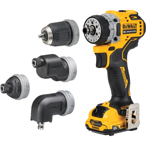 Ensemble perceuse/visseuse sans fil et sans balai XTREME 5-en-1, Lithium-ion, 12 V, Mandrin 3/8" M & M Nord Ouest Inc